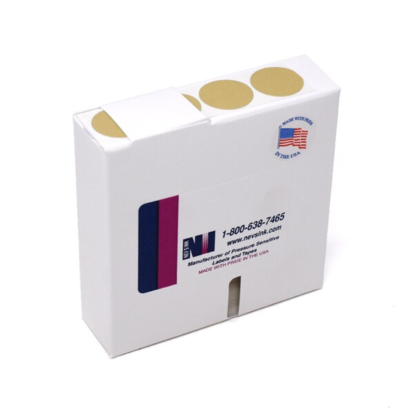 1-1/4" Color Coding Dots Tan- Roll Form